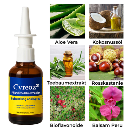 Cvreoz® Pflanzliche Hämorrhoiden Behandlung Anal Spray Pro
