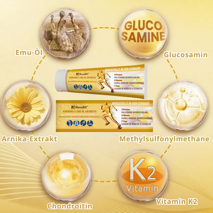 NovaRX® Kurkuma & Emu-Öl Arthritis-beruhigendes Schmerzlinderungs-Massagegel